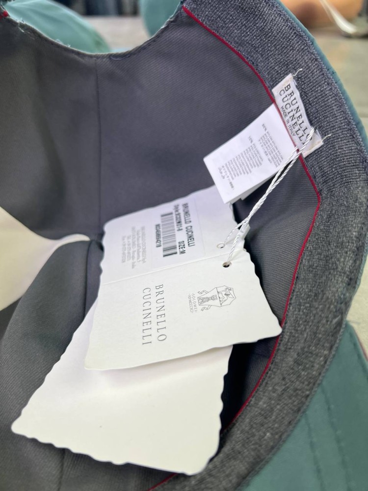 Кепка Brunello Cucinelli сіра класичне лого gu597, фото №7