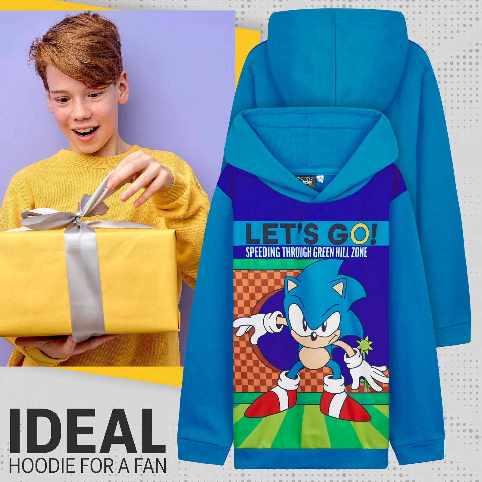 Худі SONIC THE HEDGEHOG Shadow Knuckles Tails для хлопчиків, фото №4 Худі SONIC THE HEDGEHOG Shadow Knuckles Tails для хлопчиків, фото №4