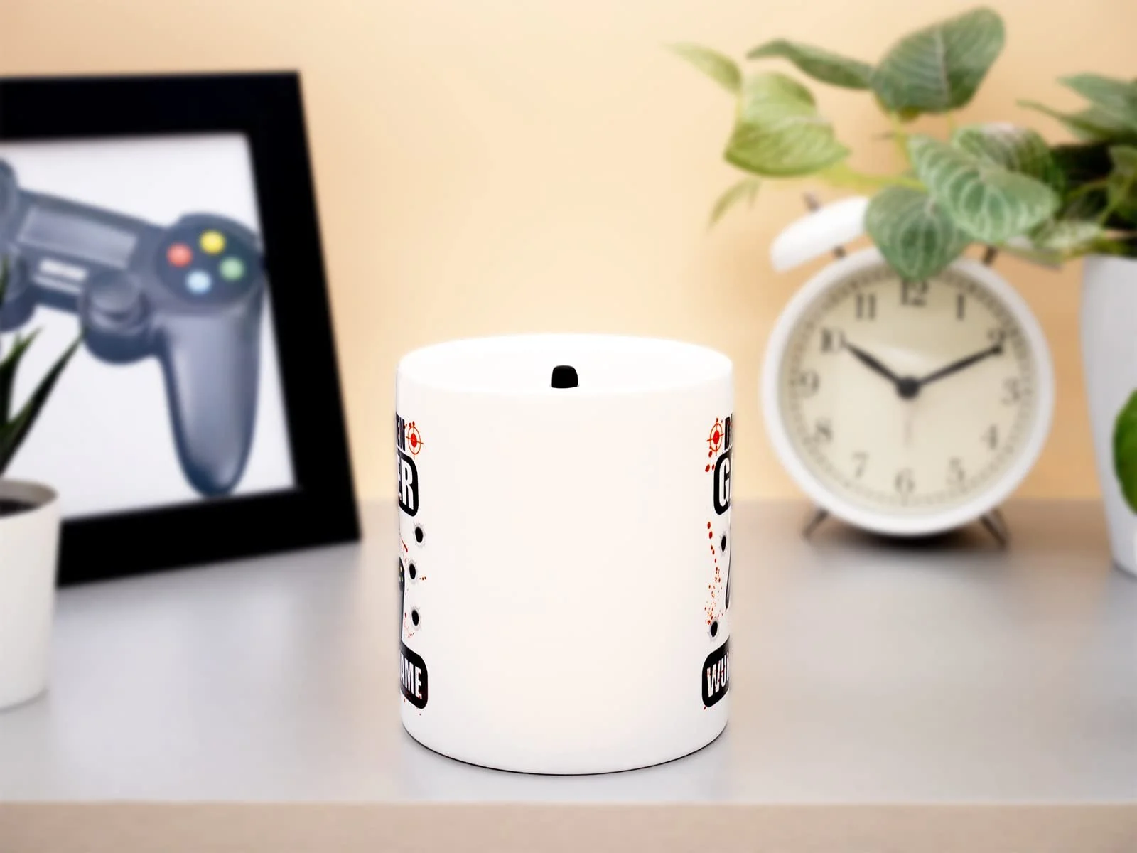 Копилка керамическая Геймерская персонализированная белая, фото №3