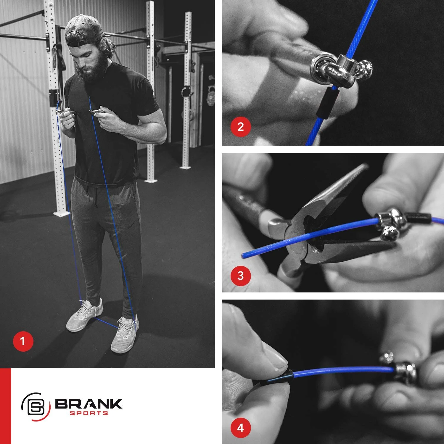 Троси змінні BRANK SPORTS 3.5 м сталеві з ПВХ-покриттям 3 мм, фото №4