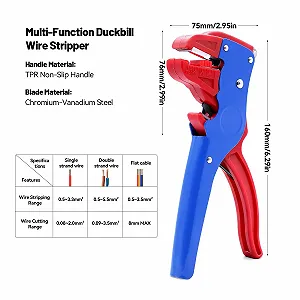Автоматический стриппер 2-в-1 0.2–6.0 мм² Синий и красный synthetic.ua - Фото 1