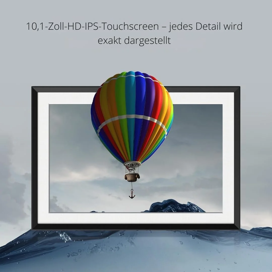 Цифровая фоторамка 10.1 дюйма LED Colours 1280 x 800 HD Touch Screen WiFi 32 GB Auto Rotation App Control, фото №4