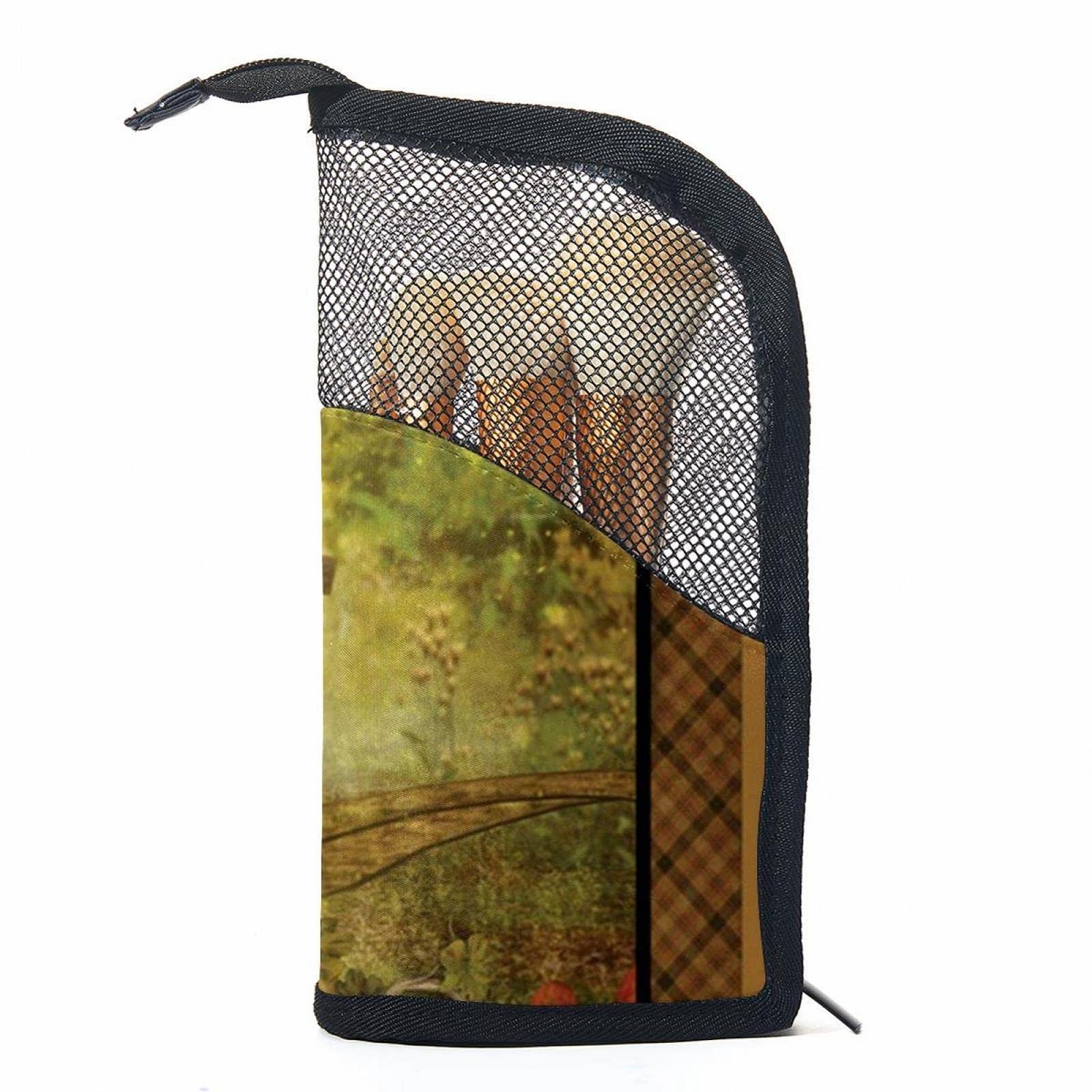 Набор кистей для макияжа с органайзером Ernte Herbst Wald Herbst, 12 шт., фото №1