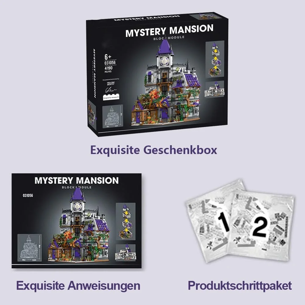 Строительные блоки Рыцарский замок Barweer Модель архитектуры Волшебный замок Дома из строительных блоков 33210 Модульный дом Рождественский подарок для взрослых (8514 деталей), фото №8