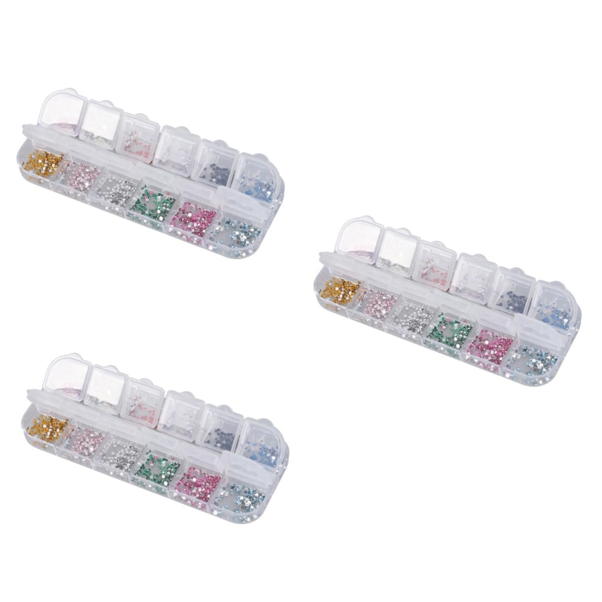 Стрази Housoutil кольорові у прозорій коробці, фото №1