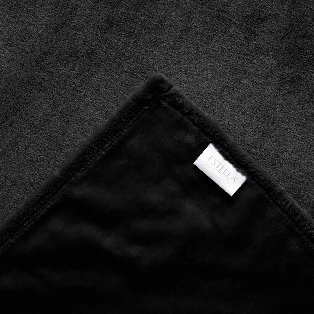 Покривало ESTELLA Polar Fleece М'яка Чорний Пухнастий Мікрофібра Фланель 150 x 200 см, фото №2
