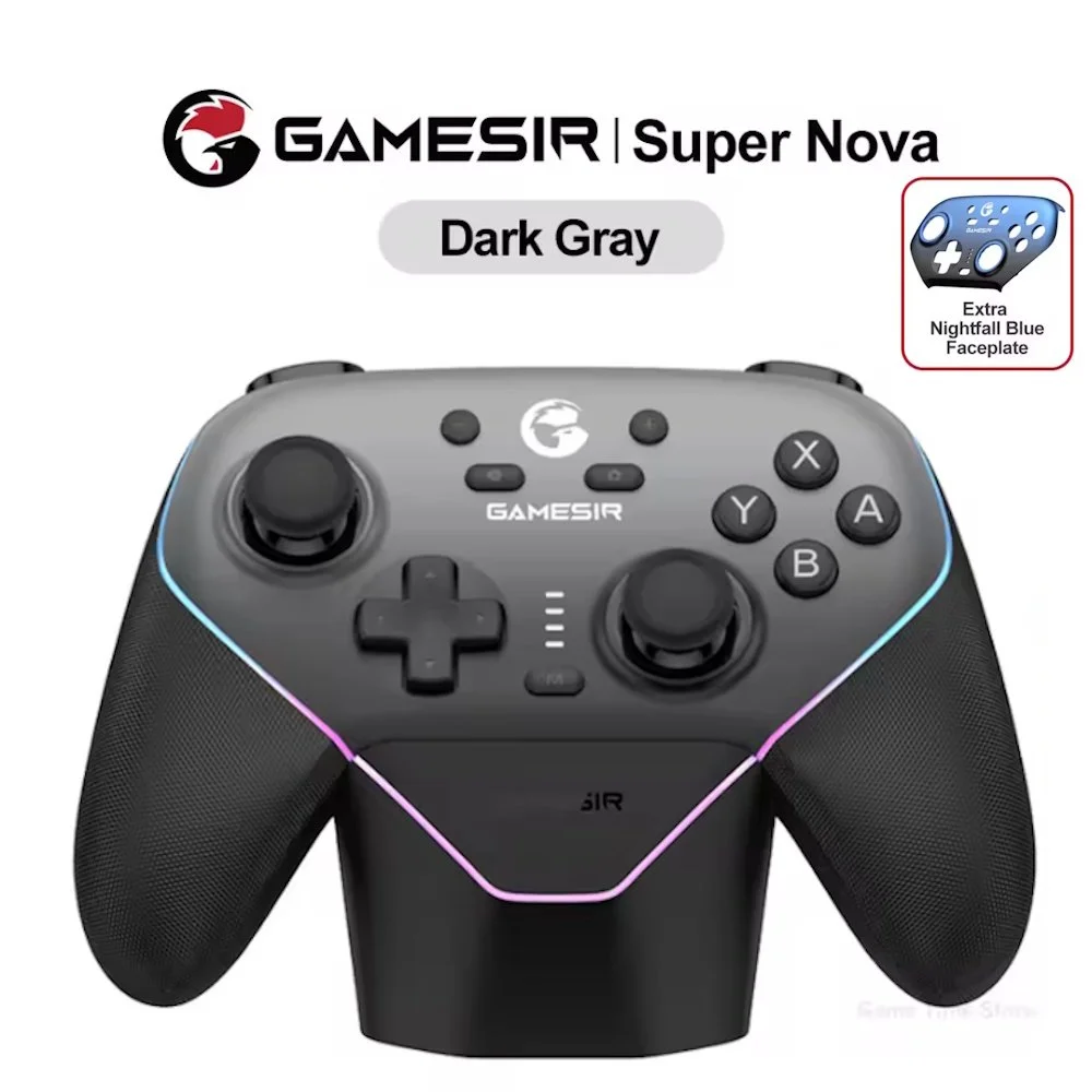 Геймпад GameSir Super Nova Dark Gray + Док-станція + панель Blue, фото №1 Геймпад GameSir Super Nova Dark Gray + Док-станція + панель Blue, фото №1