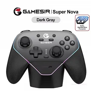 Геймпад GameSir Super Nova Dark Gray + Док-станція + панель Blue - Фото 1