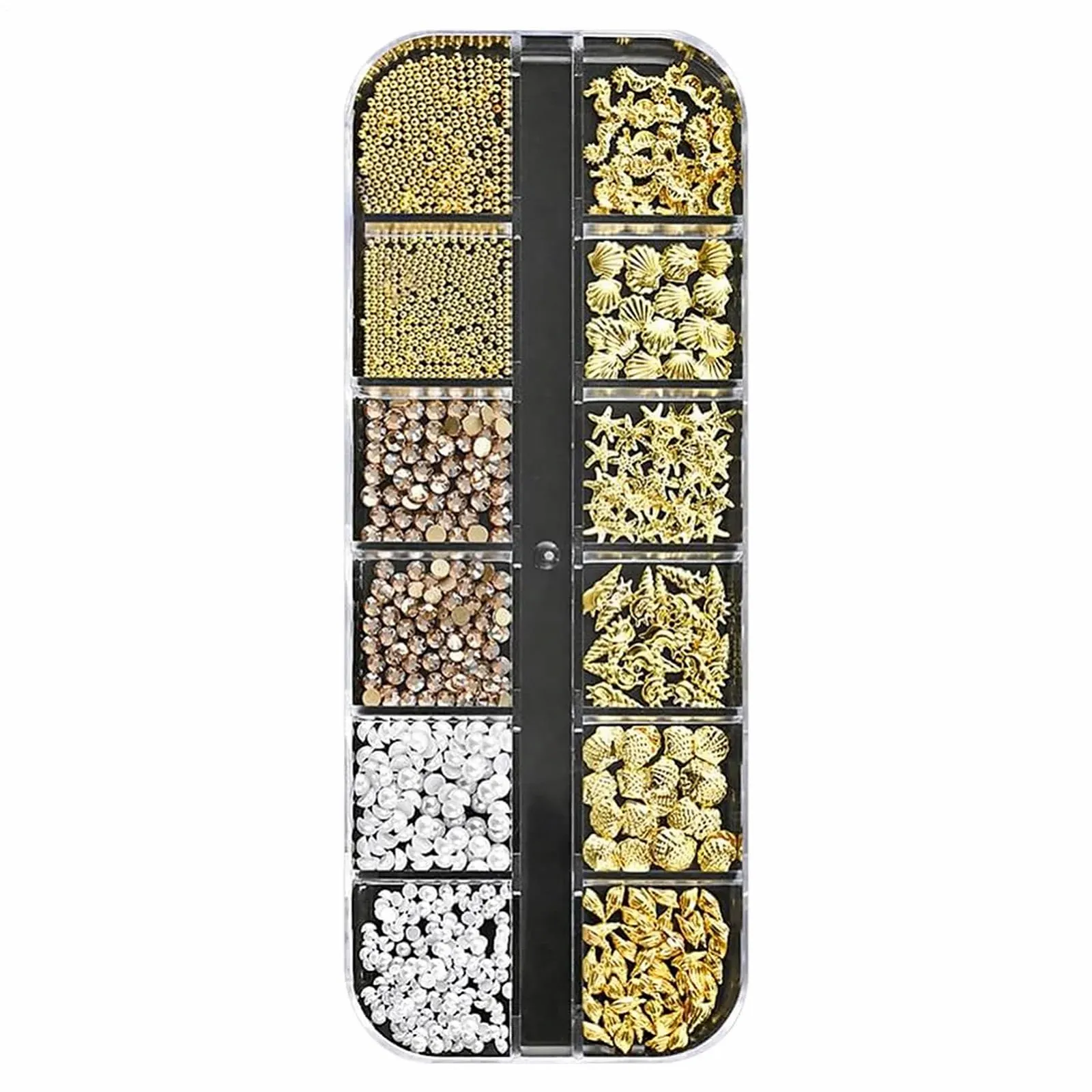 Набір для декору нігтів 3D Морська тематика Блискучі стрази з кейсом для зберігання, фото №1 Набір для декору нігтів 3D Морська тематика Блискучі стрази з кейсом для зберігання, фото №1