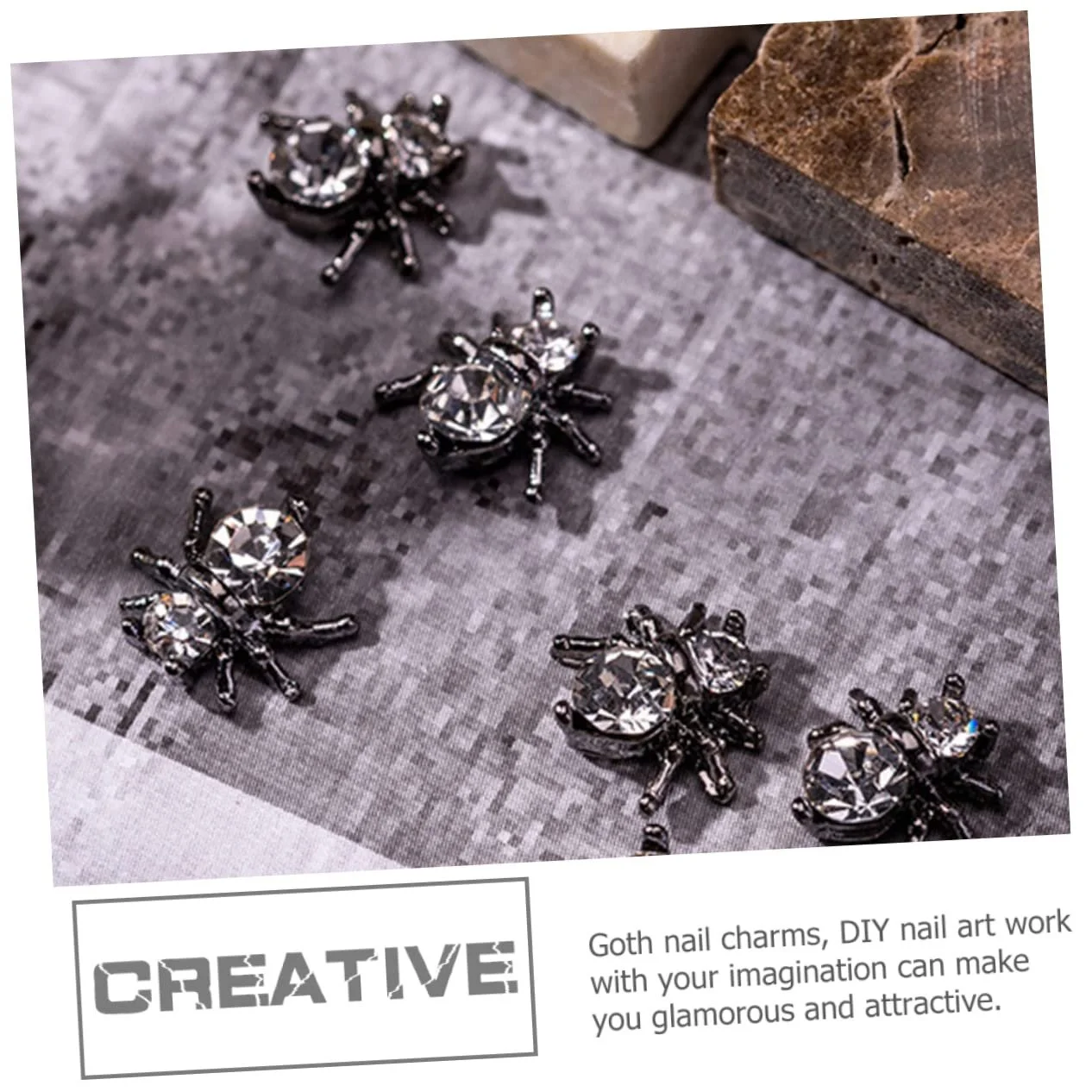 Подвеска Паук Healvian 3D для ногтей, 40 шт., фото №6