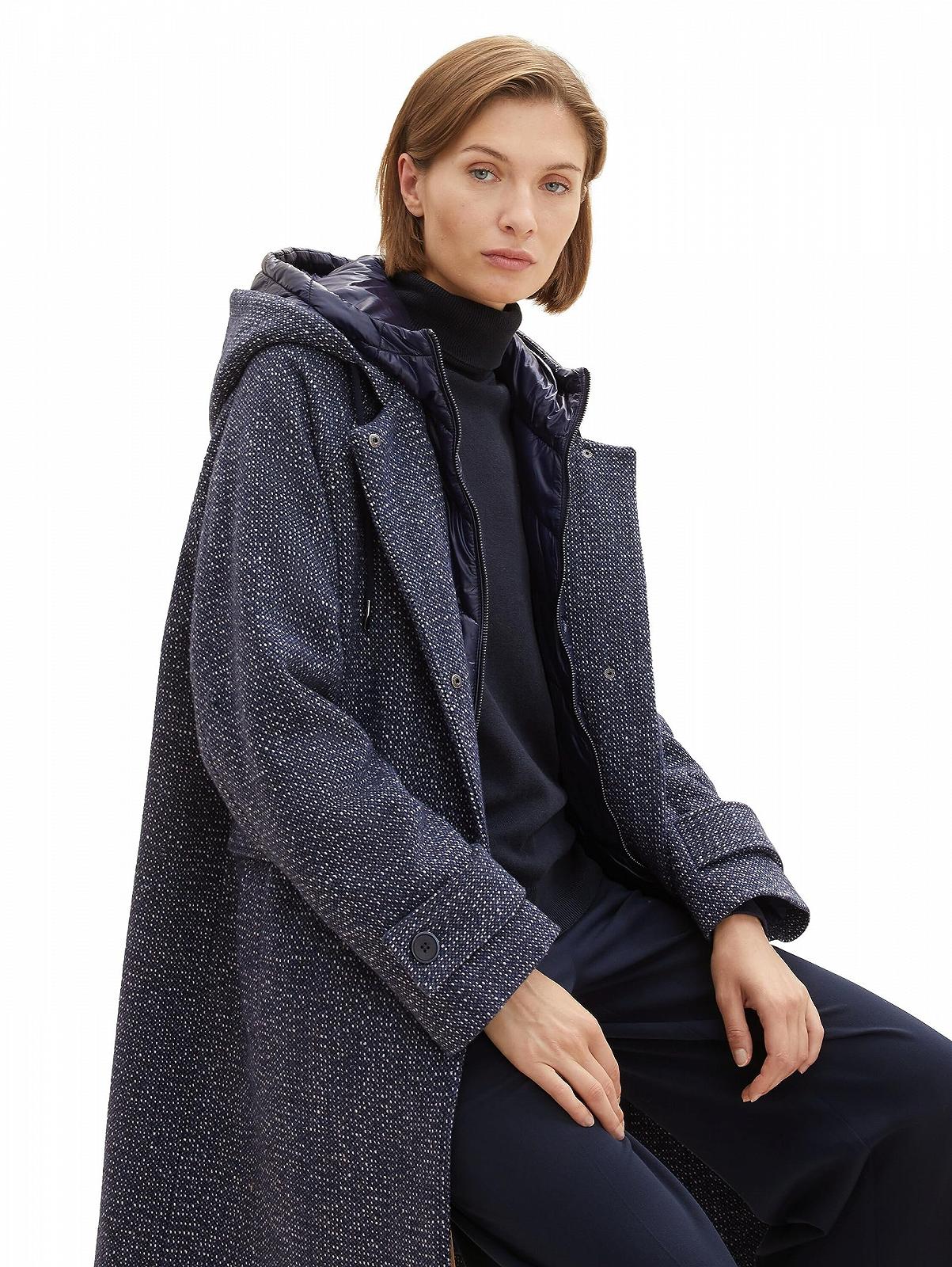 Пальто TOM TAILOR з стьобаною вставкою та капюшоном, фото №5