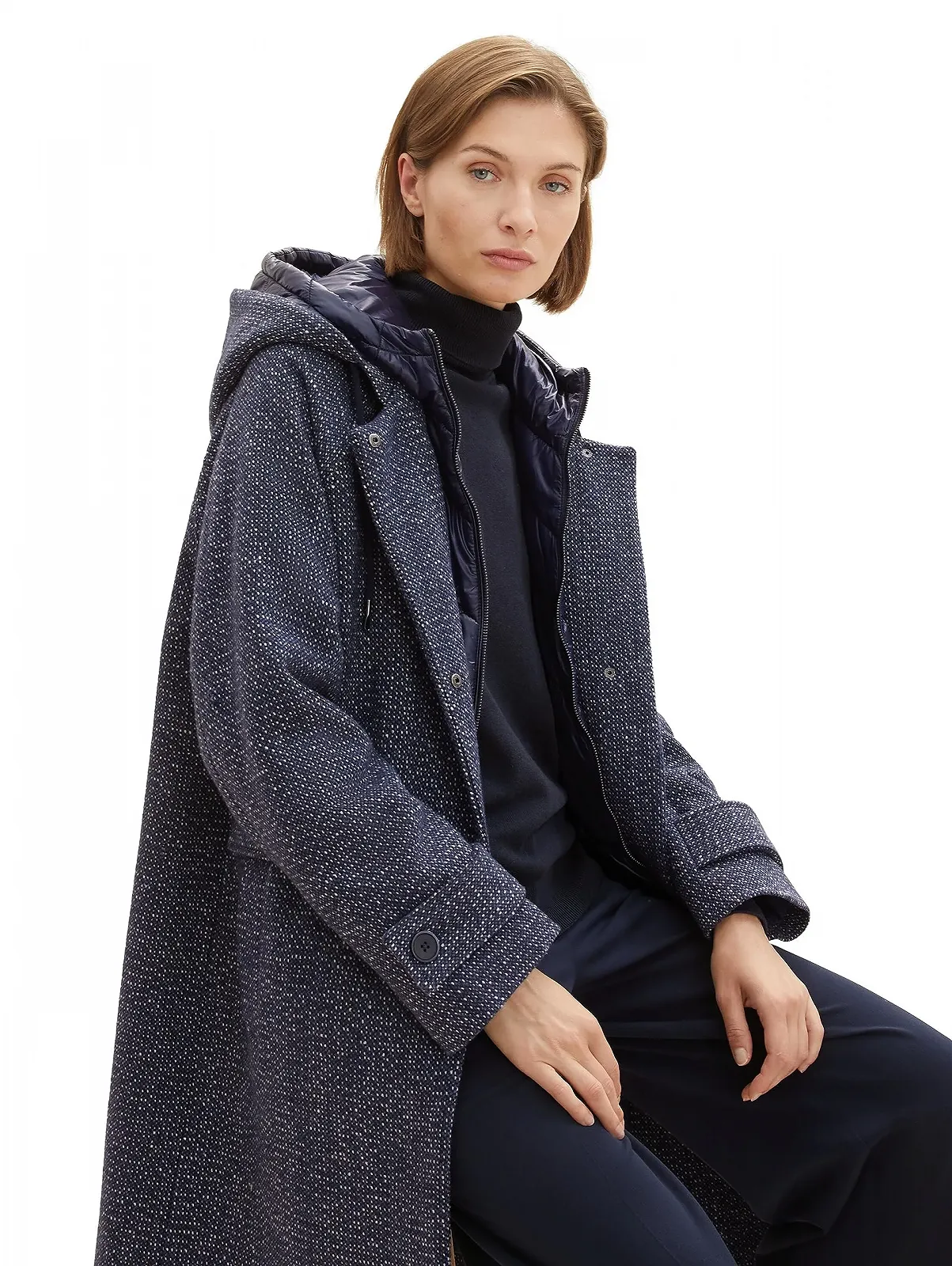 Пальто TOM TAILOR з стьобаною вставкою та капюшоном, фото №5