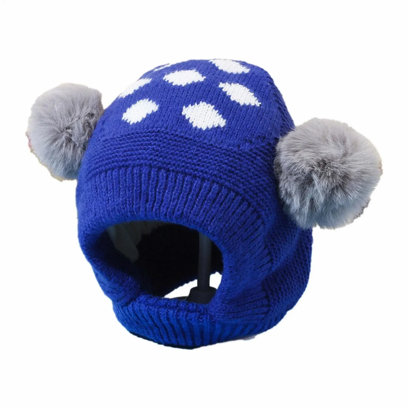 Вязаная шапка-ушанка Zqkimzi для детей, зимняя вязаная, фото №1 Вязаная шапка-ушанка Zqkimzi для детей, зимняя вязаная, фото №1