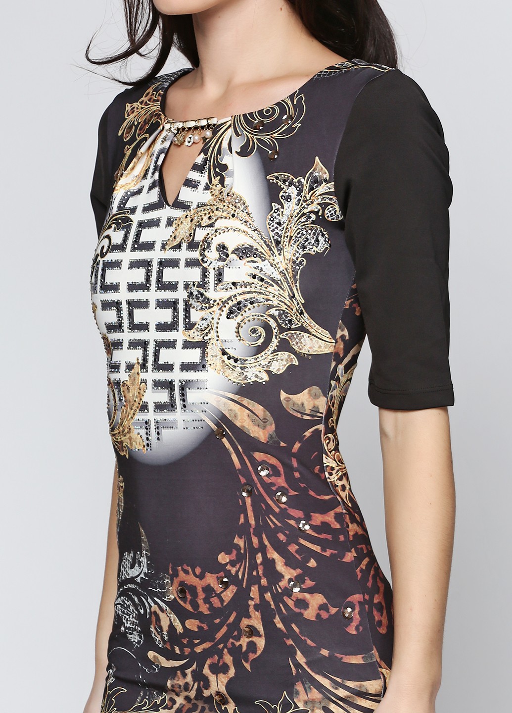 Платье Elisabetta Franchi 36 Черный (BG-31865-DRESS_Black), фото №3