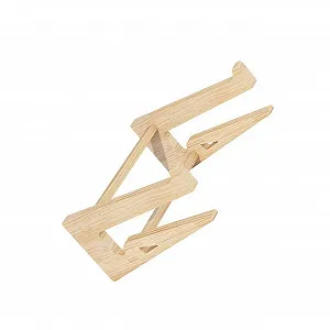 Подставка для ноутбука Деревянная Сплошная с естественной вентиляцией Эргономичная Приподнятая Подставка-держатель для ноутбуков Универсальная как настольный органайзер для офиса и дома для защиты шеи и глаз - Фото 1