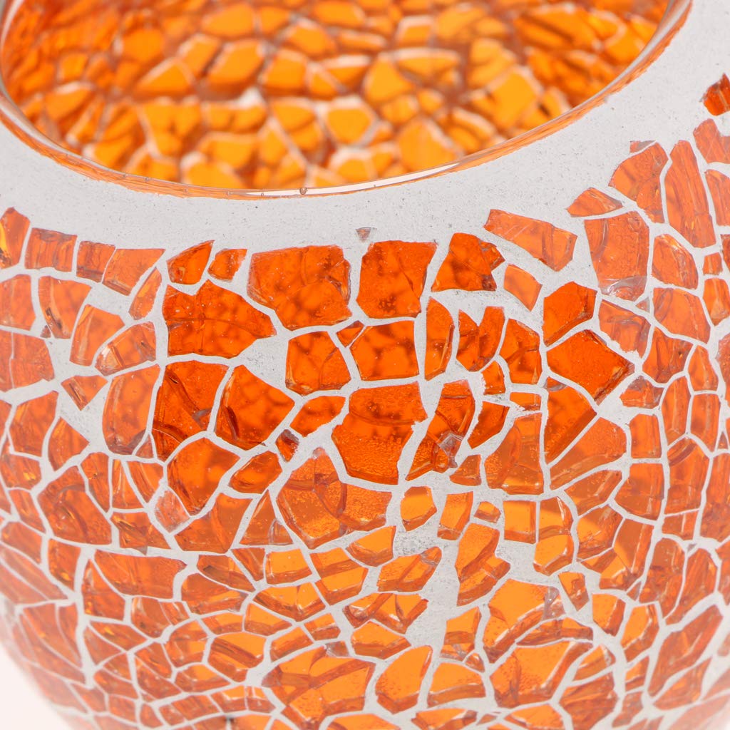 Подсвечник joyMerit Mosaic Glass Tea Light Holder Оранжевый, фото №3