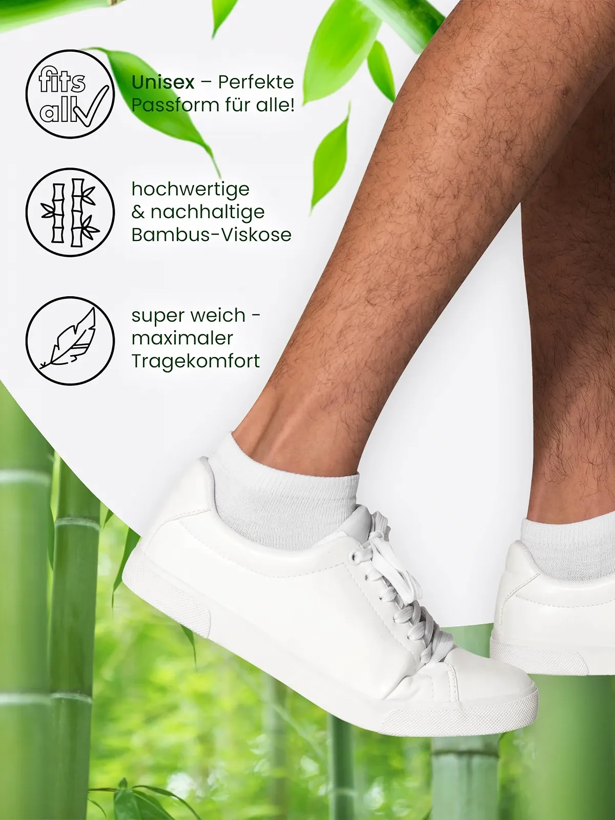 Носки Cotton Prime Trainer Мужские Женские Унисекс - 6 пар коротких спортивных носков из бамбуковой вискозы для ежедневного использования и спорта, фото №4