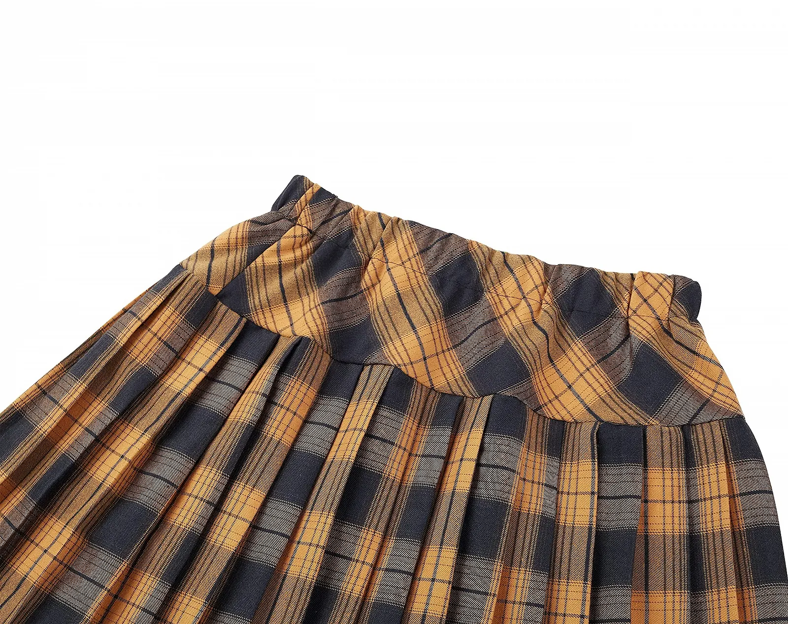 Плісирована спідниця в клітинку з еластичною талією жіноча, фото №4