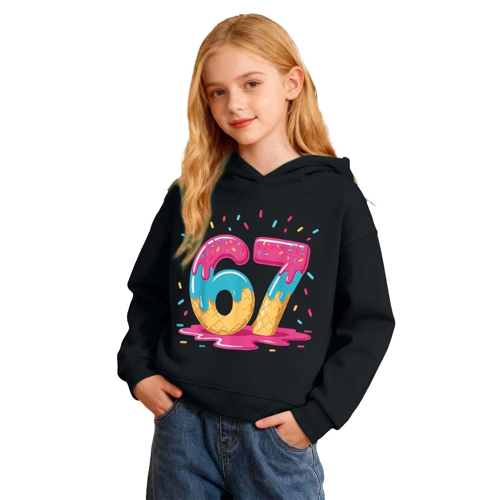 Пуловер з принтами, теплий підлітковий, фото №1