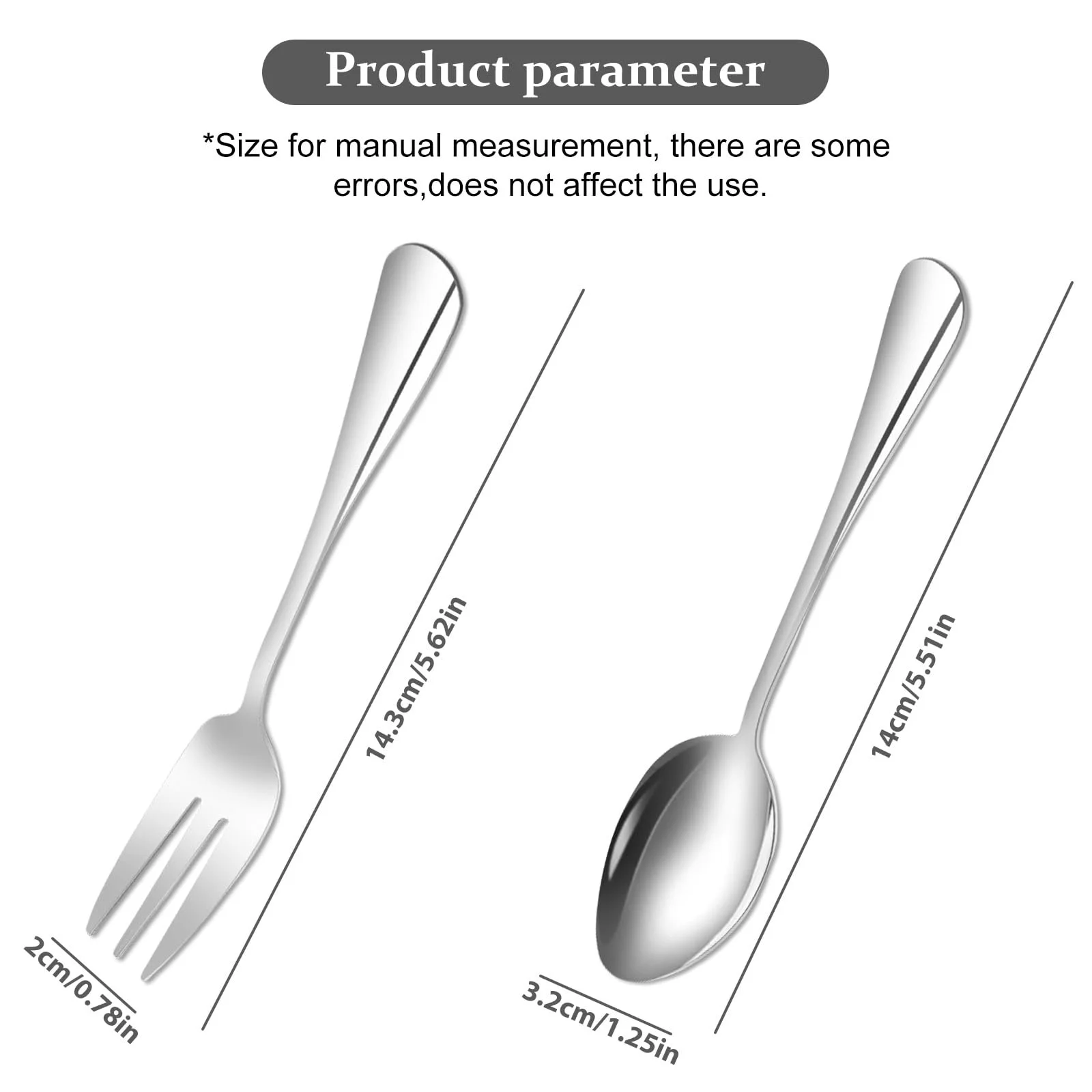 Набір виделок для торта та кавових ложок, 30 шт., фото №2