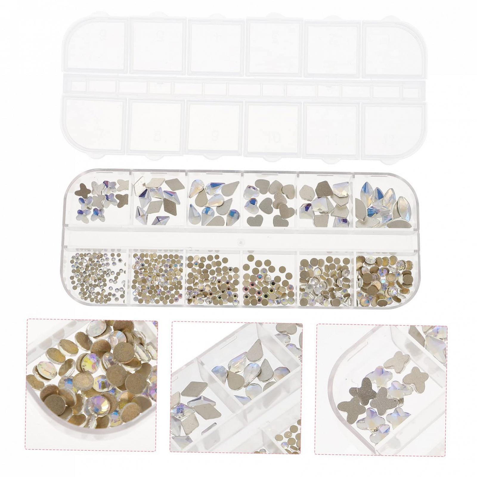 Стрази для нігтів PLAFOPE 1 коробка, незвичайна форма, фото №9