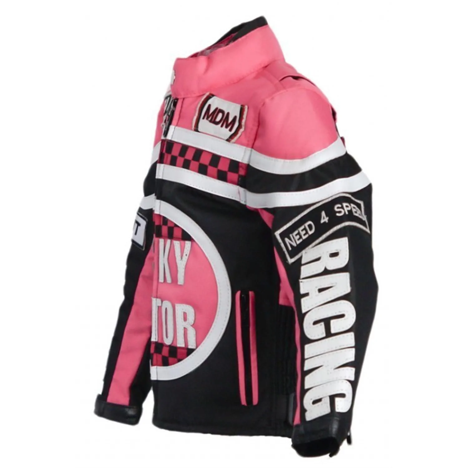 Мотоциклетна куртка MDM для дівчат Рожева, фото №3