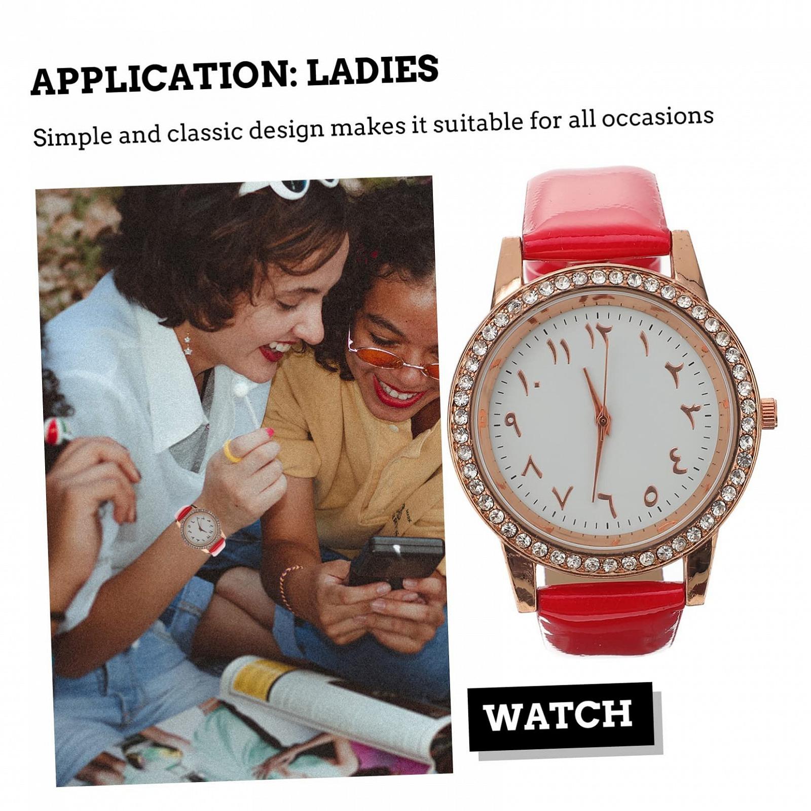 Женские часы LIFKOME с PU ремешком, регулируемые, женские часы с блестками, простой и элегантный дизайн, фото №5