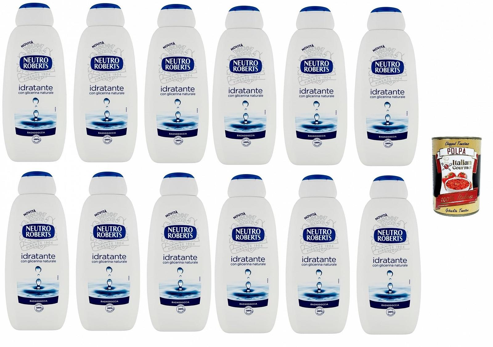 Гель для душу Neutro Roberts Bagnodoccia Idratante із натуральним гліцерином 12 x 450 мл + італійська м'якоть томатів 400 г, фото №1