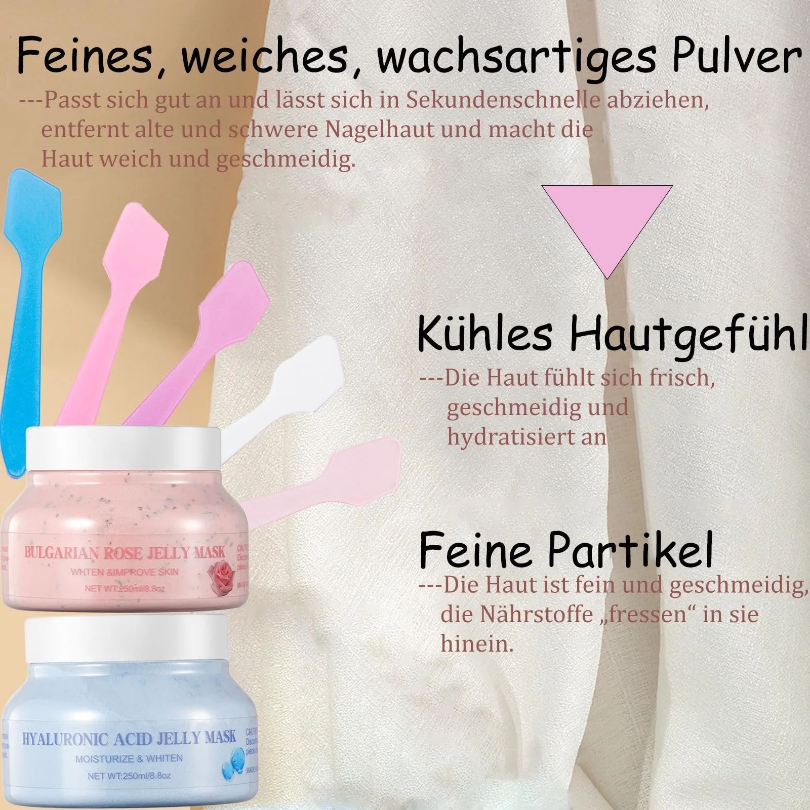 Маска-плівка Набір, 2 шт, Гіалуронова Кислота та Троянда, фото №4 Маска-плівка Набір, 2 шт, Гіалуронова Кислота та Троянда, фото №4