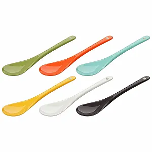Ложка WELLGRO Фарфоровая Разноцветная, набор 6 штук - Фото 1