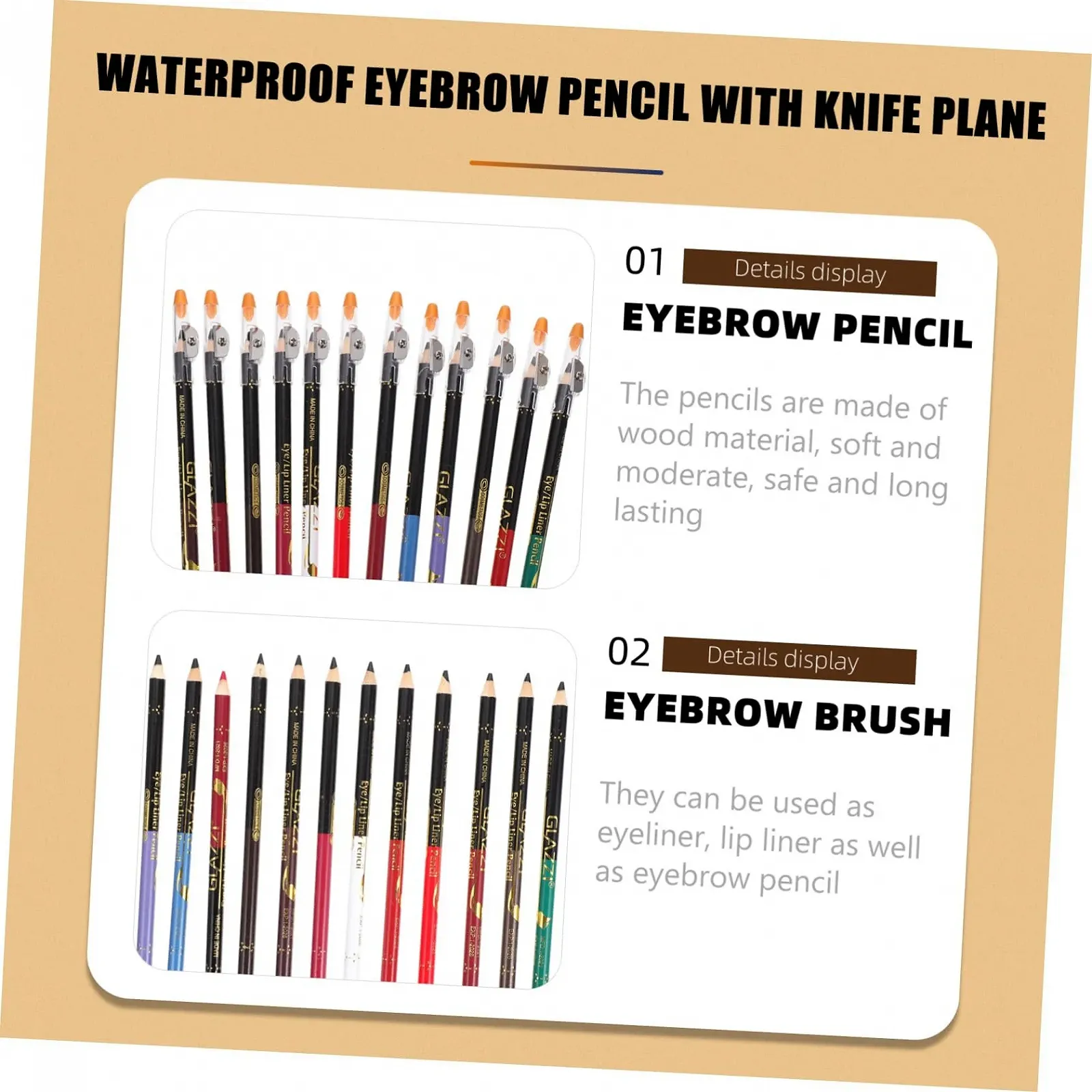 Карандаш для глаз FRCOLOR, матовый, фото №5