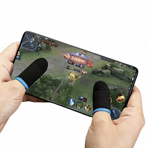 Кіберспортивні сенсорні напальчники для мобільних ігор (PUBG, CoD, Free Fire, FIFA) 4 шт Чорний synthetic.ua - Фото 1