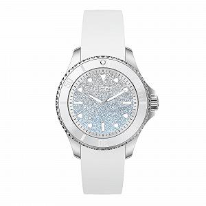 Часы Ice-Watch ICE steel Lo white blue Серебристо-серый женские с силиконовым ремешком 020370 Small, голубой, Small (35 мм), Браслет - Фото 1