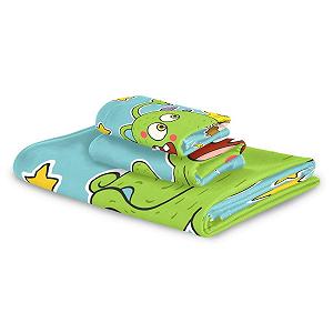 Набір рушників BEUSS Cartoon Green Octopus 100% бавовна (1 банний рушник, 1 рушник для рук та 1 серветка) Зелений synthetic.ua - Фото 1