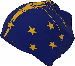Шапка LOUJIN Indiana Flag Slouchy для хлопчиків і дівчаток, тепла в'язана, один розмір - Фото 1