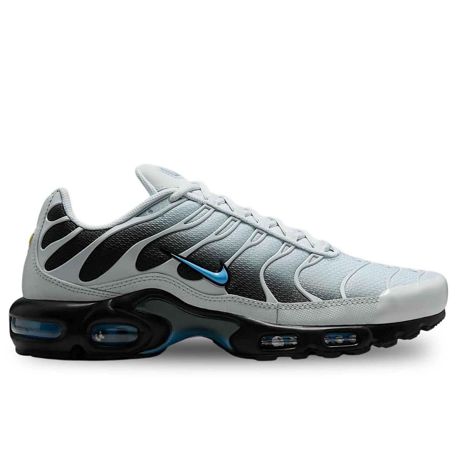 Кросівки Nike Air Max Plus Чоловічі Pure Platinum/Dark Smoke Grey/Black/University Blue, фото №2 Кросівки Nike Air Max Plus Чоловічі Pure Platinum/Dark Smoke Grey/Black/University Blue, фото №2