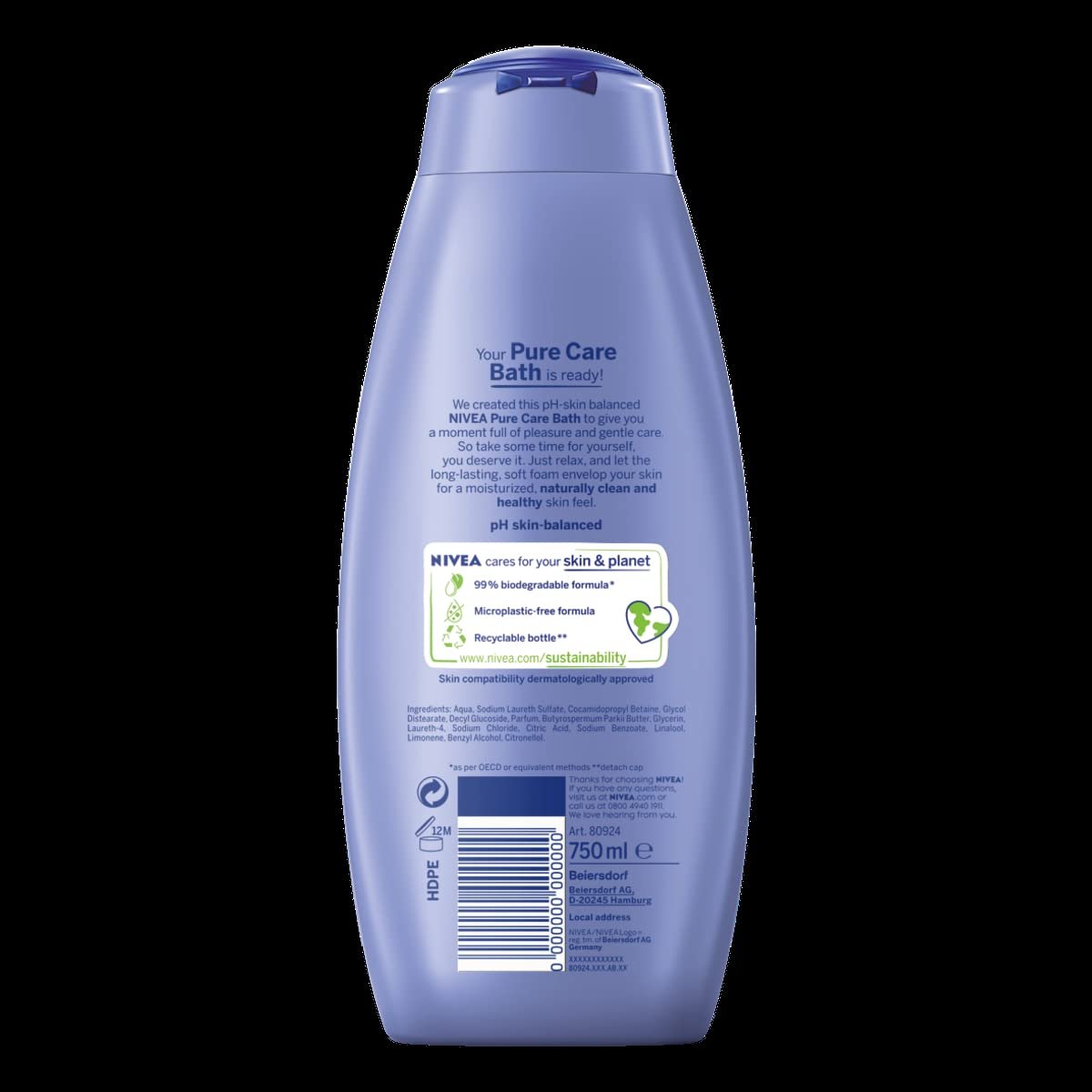 Крем-гель для душа Nivea Smooth 750 мл, фото №3