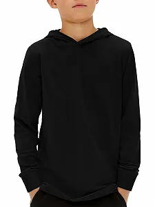 Худі Haloumoning для хлопчиків, однотонне худі з довгими рукавами, дитячий стандартний крій - Фото 1