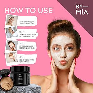 Маска Глина BY MIA для Шкіри Голови та Обличчя 450 г Освіжаючий Аромат Зеленого Яблука synthetic.ua - Фото 1