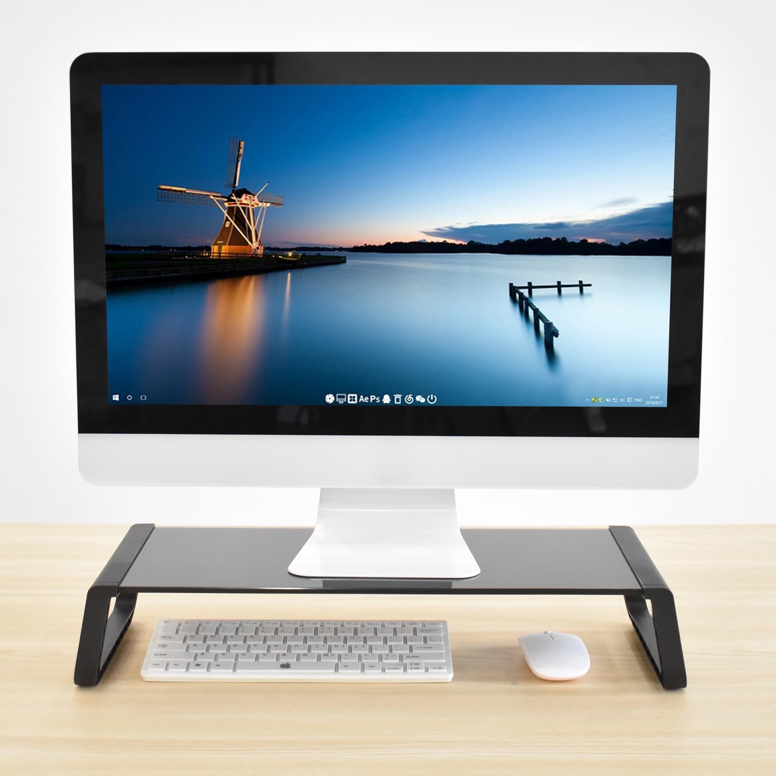 Подставка для монитора SVITA ANSAN Стекло Черный, фото №3 Подставка для монитора SVITA ANSAN Стекло Черный, фото №3