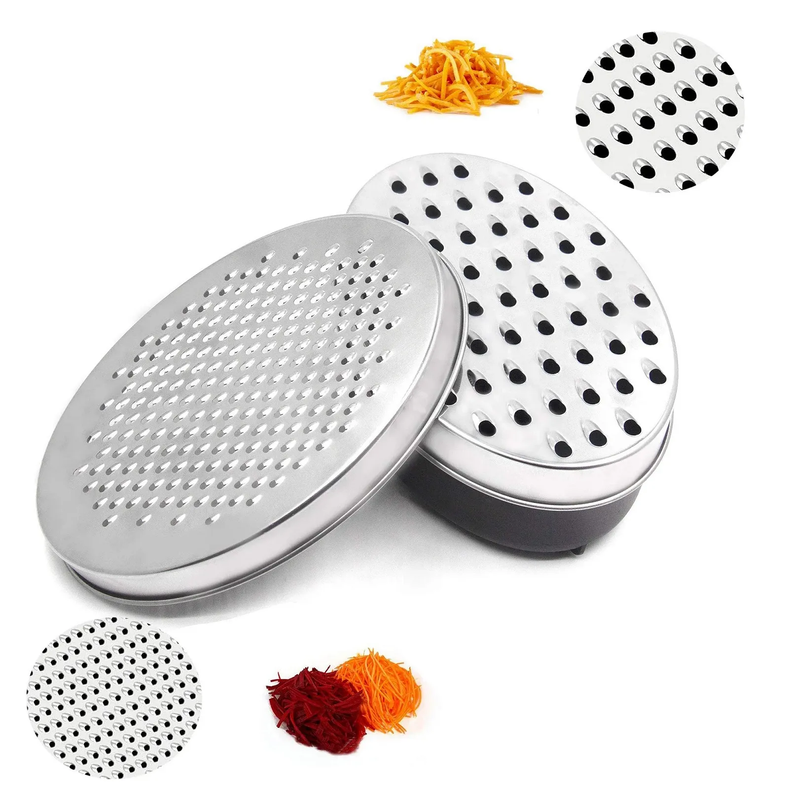 Терка Багатофункціональна терка з контейнером для зберігання їжі та кришкою, фото №7