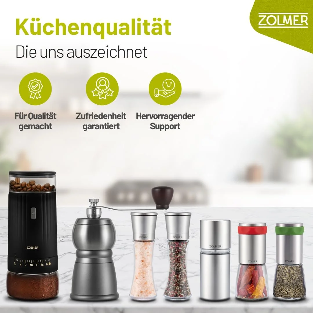 Електрична кавомолка з конічною млинком, USB акумуляторна, 15 рівнів помелу, регульована, для еспресо та спецій, тихий двигун, компактна та проста в чищенні, фото №7