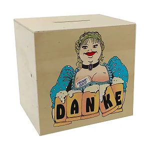 Скарбничка дерев'яна для чайових Пивний фонд Офіціантка - Фото 1