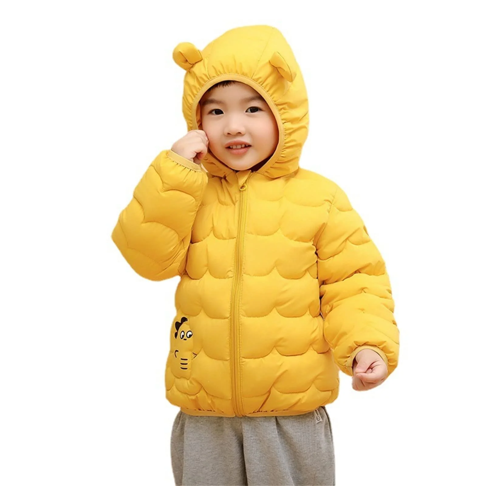 Дитяча зимова куртка Пуховик Щільна бавовняна куртка, фото №5