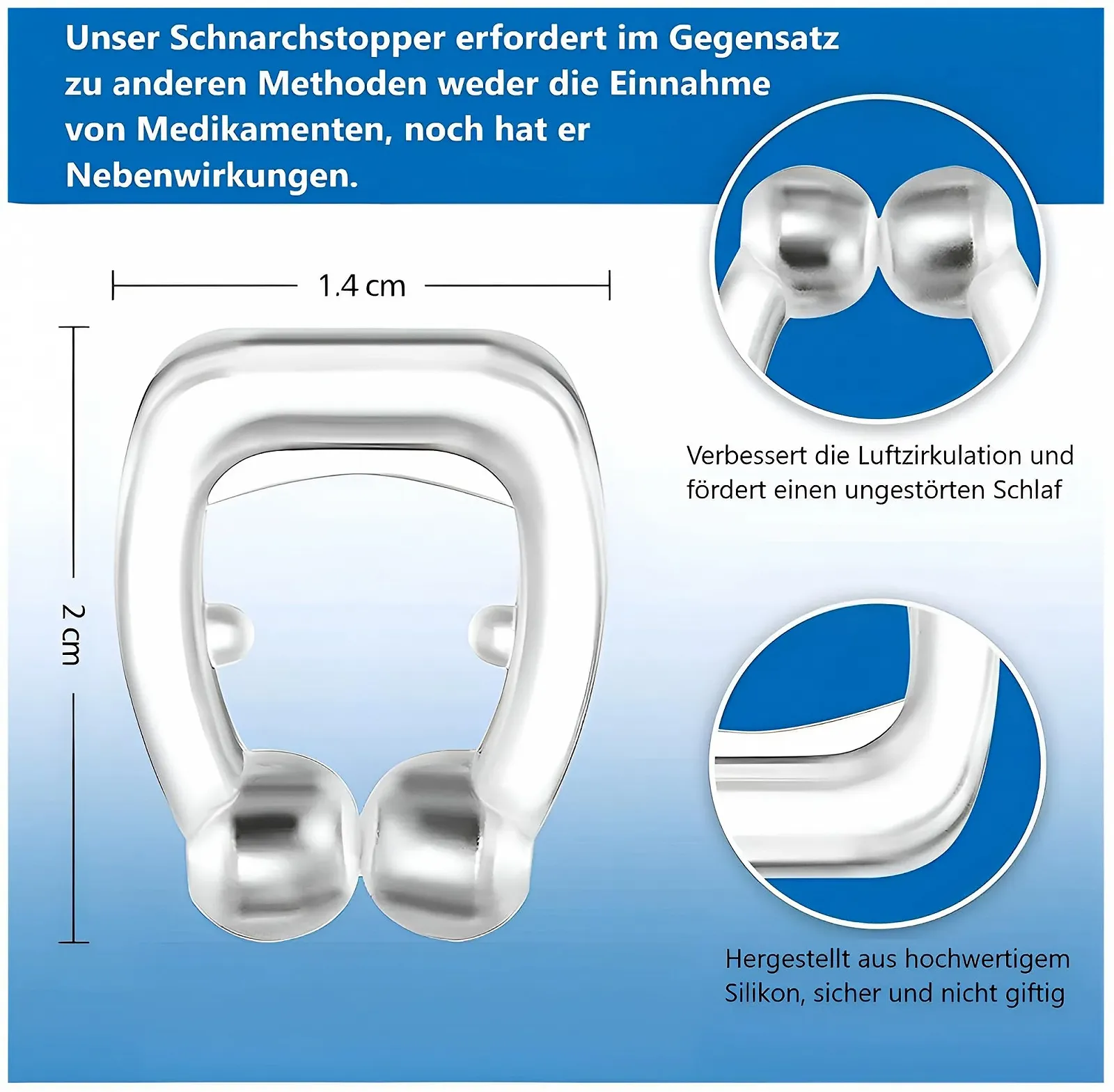 Средство от храпа Клипса для носа против храпа Распорка для носа 8 штук, фото №2
