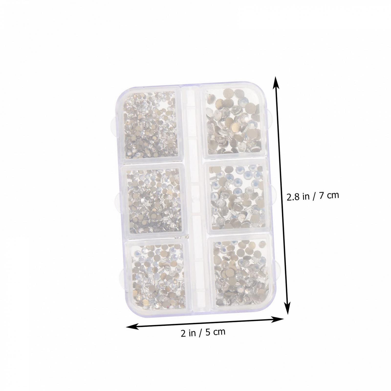 Украшения для ногтей Белый FRCOLOR 8 коробок de Cristal Para Уникальные украшения для ногтей DIY Маникюрные украшения DIY Аксессуары для ногтей Блестки Набор для ногтей Стразы Плоский дриль, фото №7