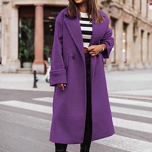 Вовняне пальто G
én
érique для жінок, елегантне пальто з довгими лацканами, повсякденний кардиган з довгими рукавами, приталена куртка з кишенями, тепле жіноче пальто synthetic.ua - Фото 1