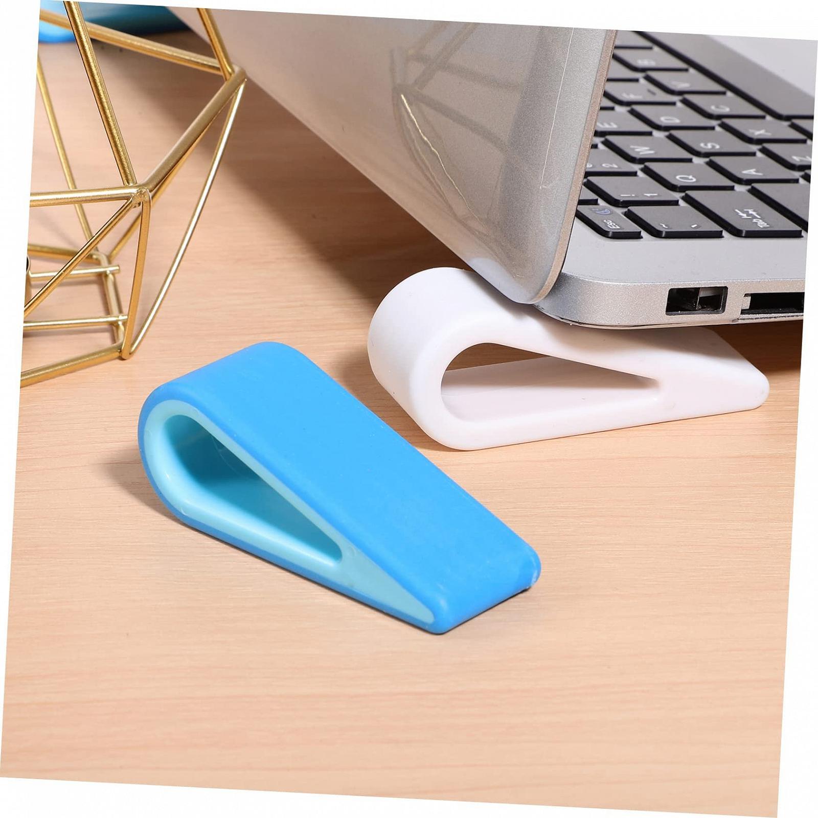 Підставка для ноутбука пластикова 4 шт. з кабельною організацією, ергономічна, кут огляду, фото №5