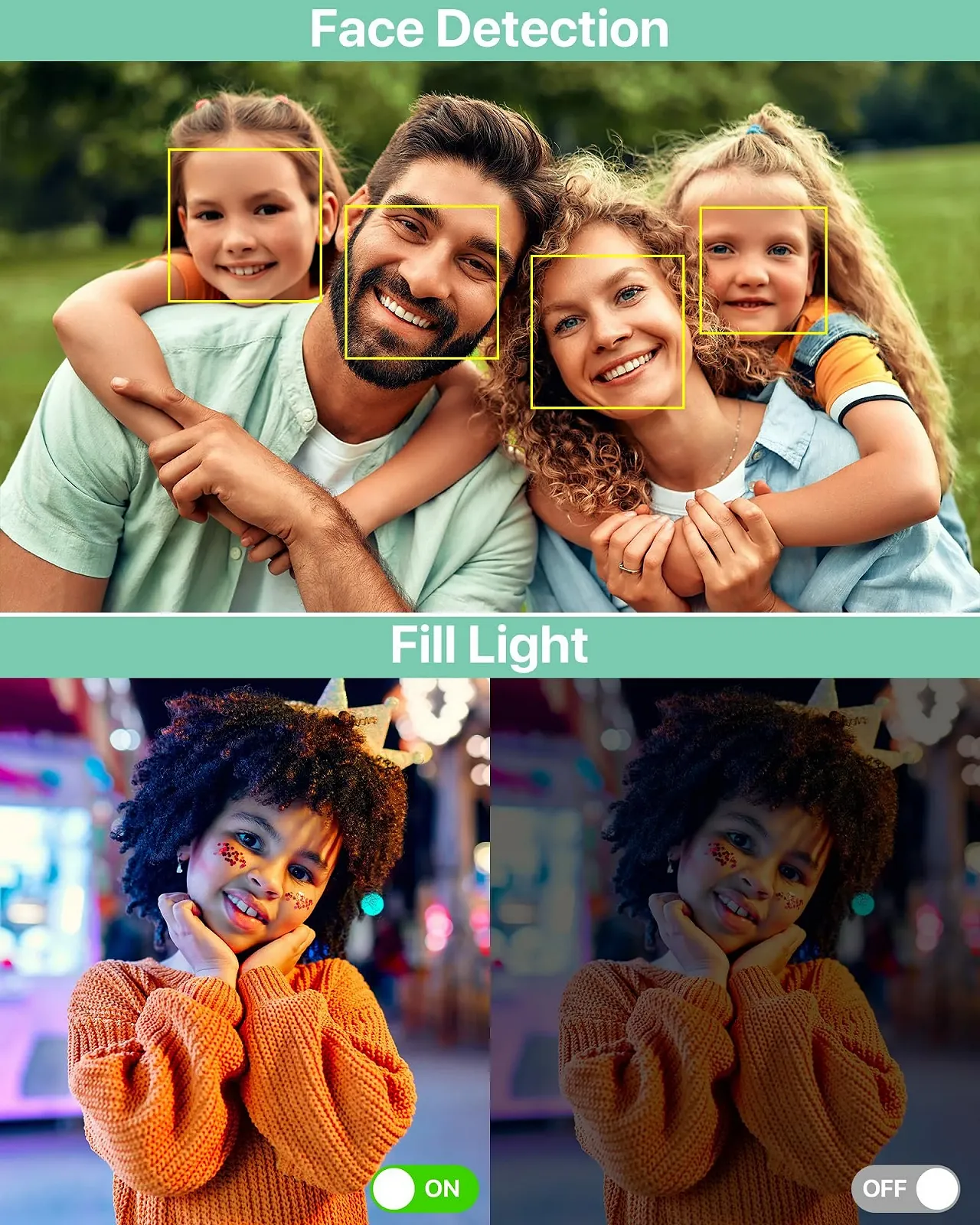 Цифрова камера 1080P 44MP 2,4-дюймовий LCD-екран 16x цифровий зум 32G Micro Memory Card 1 акумулятор Green, фото №3