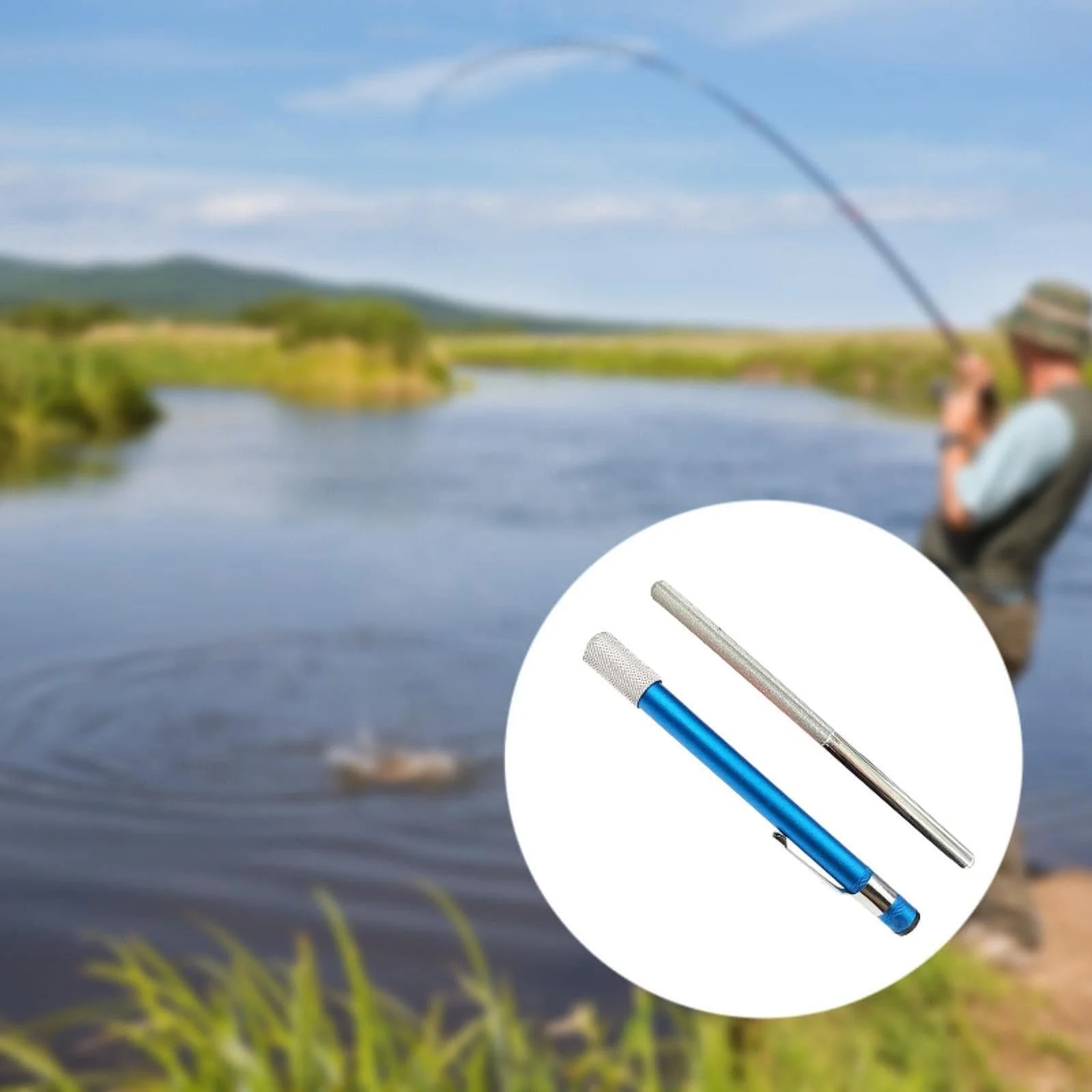 Стрижень для заточування ножів Milageto алмазний портативний Блакитний, фото №6 Стрижень для заточування ножів Milageto алмазний портативний Блакитний, фото №6